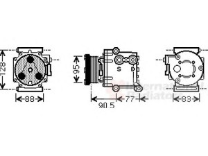 VAN WEZEL 1800K434 kompresorius, oro kondicionierius 
 Oro kondicionavimas -> Kompresorius/dalys
6S6H19D629AA