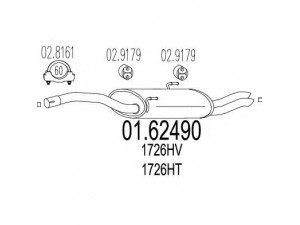 MTS 01.62490 galinis duslintuvas 
 Išmetimo sistema -> Duslintuvas
1726HT, 1726HV, 1726NF, 1730L8