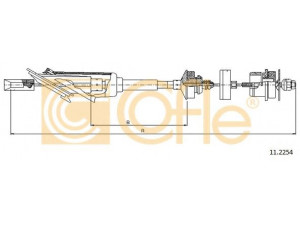 COFLE 11.2254 sankabos trosas 
 Dviratė transporto priemonės -> Kabeliai ir tachometro velenaai -> Sankabos trosas
2150Q3, 96259810