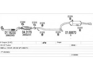MTS C130088007938 išmetimo sistema 
 Išmetimo sistema -> Išmetimo sistema, visa