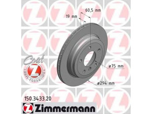 ZIMMERMANN 150.3433.20 stabdžių diskas 
 Dviratė transporto priemonės -> Stabdžių sistema -> Stabdžių diskai / priedai
3421 1 166 165, 3421 6 855 159
