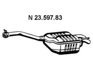 EBERSPÄCHER 23.597.83 galinis duslintuvas 
 Išmetimo sistema -> Duslintuvas
202 490 23 21, 202 490 24 21