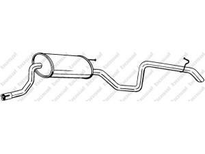 BOSAL 280-277 galinis duslintuvas 
 Išmetimo sistema -> Duslintuvas
287001H000