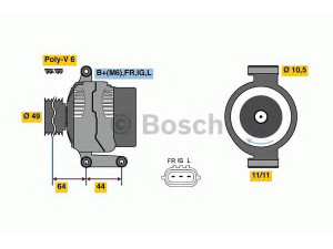 BOSCH 0 986 080 610 kintamosios srovės generatorius
12 31 1 079 452, 12 31 7 515 030