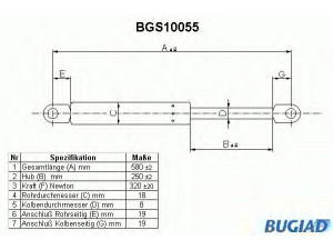 BUGIAD BGS10055 dujinė spyruoklė, bagažinė 
 Vidaus įranga -> Bagažinė
5429798, 75492303