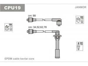 JANMOR CPU19 uždegimo laido komplektas 
 Kibirkšties / kaitinamasis uždegimas -> Uždegimo laidai/jungtys
9153767680, 5892302