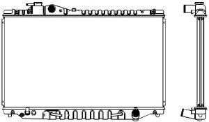 SAKURA  Automotive 1271-0203 radiatorius, variklio aušinimas
