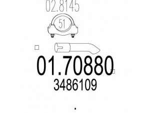 MTS 01.70880 išleidimo kolektorius 
 Išmetimo sistema -> Išmetimo vamzdžiai
3486109