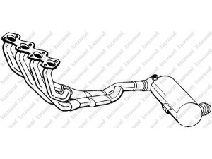 BOSAL 099-487 katalizatoriaus keitiklis 
 Išmetimo sistema -> Katalizatoriaus keitiklis
168 490 07 19, 168 490 10 19