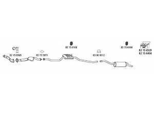 HJS Fo_521 išmetimo sistema 
 Išmetimo sistema -> Išmetimo sistema, visa