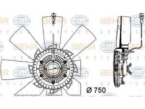 HELLA 8MV 376 757-131 ventiliatorius, radiatoriaus 
 Aušinimo sistema -> Oro aušinimas
74 20 981 232, 2 098 122 7, 2 103 740 3