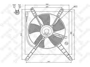 STELLOX 29-99097-SX ventiliatorius, radiatoriaus
91171194, 91171197, 96068060