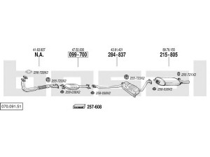 BOSAL 070.091.51 išmetimo sistema 
 Išmetimo sistema -> Išmetimo sistema, visa
