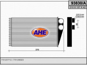 AHE 93830/A šilumokaitis, salono šildymas 
 Šildymas / vėdinimas -> Šilumokaitis
7701207712, 7701208323