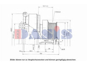 AKS DASIS 851232N magnetinė sankaba, oro kondicionieriaus kompresorius