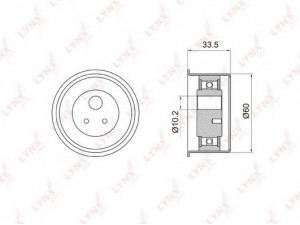 LYNXauto PB-1036 įtempiklio skriemulys, paskirstymo diržas 
 Techninės priežiūros dalys -> Papildomas remontas
MD182537, MD334548, MD334999, MD369999