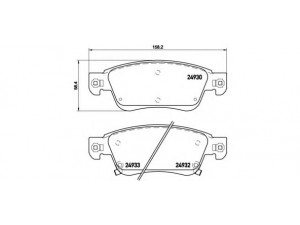 BREMBO P 56 080 stabdžių trinkelių rinkinys, diskinis stabdys 
 Techninės priežiūros dalys -> Papildomas remontas
D1060JK000, D1060JK00B