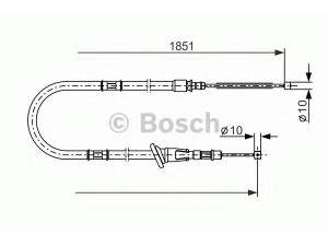 BOSCH 1 987 477 864 trosas, stovėjimo stabdys 
 Stabdžių sistema -> Valdymo svirtys/trosai
MR510572, MR510573