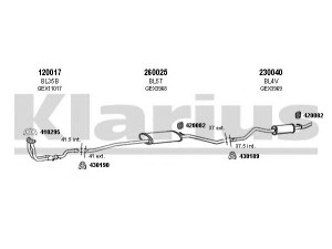 KLARIUS 120160E išmetimo sistema 
 Išmetimo sistema -> Išmetimo sistema, visa