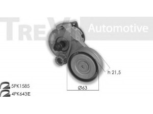 TREVI AUTOMOTIVE KA1204 V formos rumbuotas diržas, komplektas 
 Techninės priežiūros dalys -> Techninės priežiūros intervalai