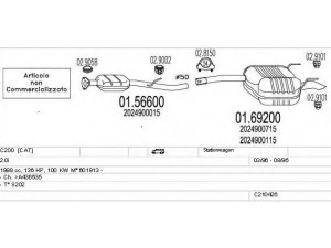 MTS C210426008214 išmetimo sistema 
 Išmetimo sistema -> Išmetimo sistema, visa