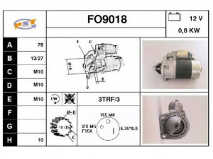 SNRA FO9018 starteris 
 Elektros įranga -> Starterio sistema -> Starteris
81AB11000BA, 81AB11000DA, 81AB11000DB