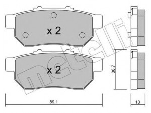 METELLI 22-0176-0 stabdžių trinkelių rinkinys, diskinis stabdys 
 Techninės priežiūros dalys -> Papildomas remontas
43022-SAA-E51, 43022-SR3-G00