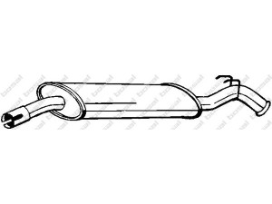 BOSAL 170-305 galinis duslintuvas 
 Išmetimo sistema -> Duslintuvas
7 672 043, 7 704 067