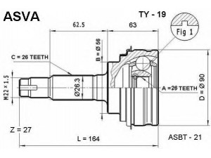ASVA TY-19 jungčių komplektas, kardaninis velenas
43410-12160, 43410-12161, 43420-12120