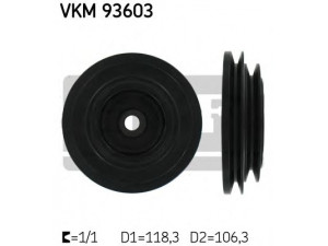 SKF VKM 93603 skriemulys, alkūninis velenas 
 Diržinė pavara -> Dirželio skriemulys
77 00 853 470