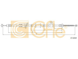 COFLE 17.2214 trosas, stovėjimo stabdys 
 Stabdžių sistema -> Valdymo svirtys/trosai
MR249714