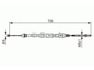 BOSCH 1 987 477 578 trosas, stovėjimo stabdys 
 Stabdžių sistema -> Valdymo svirtys/trosai
4745 J6