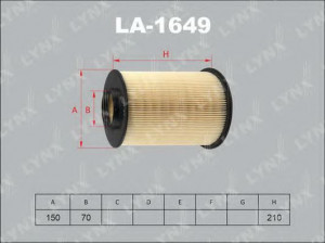 LYNXauto LA-1649 oro filtras