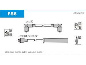 JANMOR FS6 uždegimo laido komplektas 
 Kibirkšties / kaitinamasis uždegimas -> Uždegimo laidai/jungtys
1063605, 1063609, 1063610, 1063611