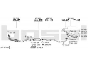 BOSAL 054.073.60 išmetimo sistema 
 Išmetimo sistema -> Išmetimo sistema, visa