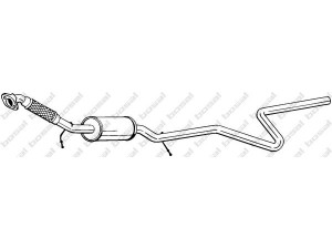 BOSAL 288-027 priekinis duslintuvas 
 Išmetimo sistema -> Duslintuvas
1140451, 1146860, 1356024, 1557457