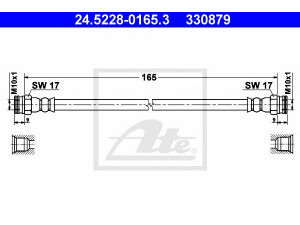 ATE 24.5228-0165.3 stabdžių žarnelė 
 Stabdžių sistema -> Stabdžių žarnelės
46803893, 1566996
