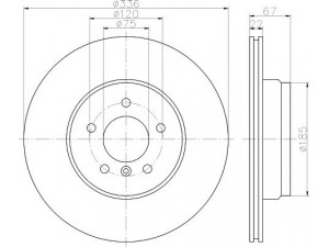 HELLA PAGID 8DD 355 111-961 stabdžių diskas 
 Stabdžių sistema -> Diskinis stabdys -> Stabdžių diskas
34216764655, 34216855004