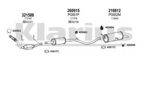 KLARIUS 630810E išmetimo sistema 
 Išmetimo sistema -> Išmetimo sistema, visa
