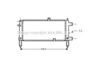 AVA QUALITY COOLING OL2053 radiatorius, variklio aušinimas 
 Aušinimo sistema -> Radiatorius/alyvos aušintuvas -> Radiatorius/dalys
1302014, 90136828