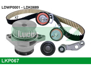LUCAS ENGINE DRIVE LKP067 vandens siurblio ir paskirstymo diržo komplektas 
 Aušinimo sistema -> Vandens siurblys/tarpiklis -> Vandens siurblys