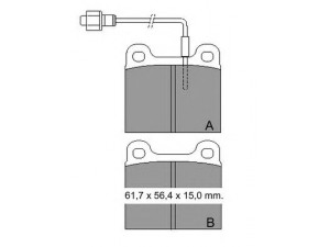VEMA 831790 stabdžių trinkelių rinkinys, diskinis stabdys
424895, 425060, 17486200, 425060