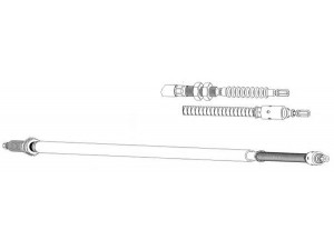 KAWE CT02140 trosas, stovėjimo stabdys 
 Stabdžių sistema -> Valdymo svirtys/trosai
4745G6, 96121652