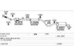 MTS C310081006974 išmetimo sistema 
 Išmetimo sistema -> Išmetimo sistema, visa