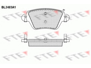 FTE BL2483A1 stabdžių trinkelių rinkinys, diskinis stabdys 
 Techninės priežiūros dalys -> Papildomas remontas
77 01 207 187