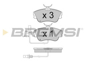 BREMSI BP2994 stabdžių trinkelių rinkinys, diskinis stabdys 
 Techninės priežiūros dalys -> Papildomas remontas
7D0695151B, 7D0698151B, 7D0698151G