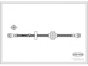 CORTECO 19033034 stabdžių žarnelė 
 Stabdžių sistema -> Stabdžių žarnelės
6025310456