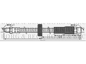 BORG & BECK BBH6029 stabdžių žarnelė 
 Stabdžių sistema -> Stabdžių žarnelės
443611707, 443611707C, 443611707
