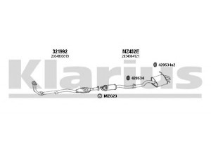 KLARIUS 600470U išmetimo sistema 
 Išmetimo sistema -> Išmetimo sistema, visa