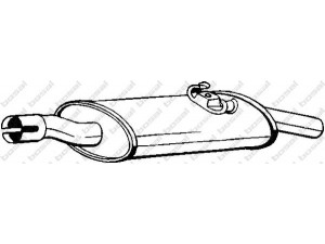 BOSAL 233-279 galinis duslintuvas 
 Išmetimo sistema -> Duslintuvas
321 253 609 D, 321 253 609 E